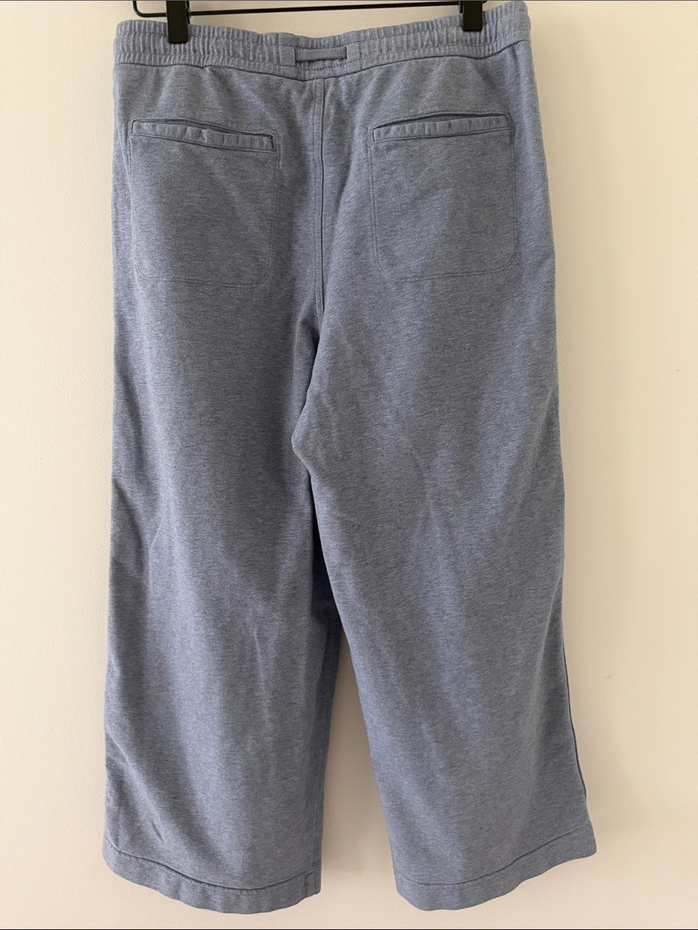 Athleta Farallon Blue Heathered Mid Rise Wide Leg Crop Size 8 - Picture 4 of 7